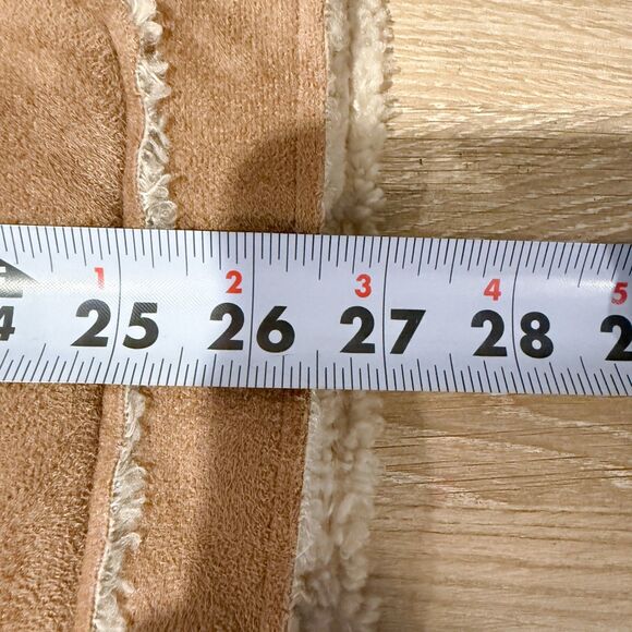 Velvet By Graham & Spencer Reversible Luxe Sherpa Pullover Quarter Zip Jacket M - Picture 13 of 14